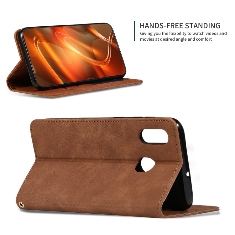 Retro Skin Feel Business Magnetic Horizontal Flip Leather Case for Samsung Galaxy A20 & A30