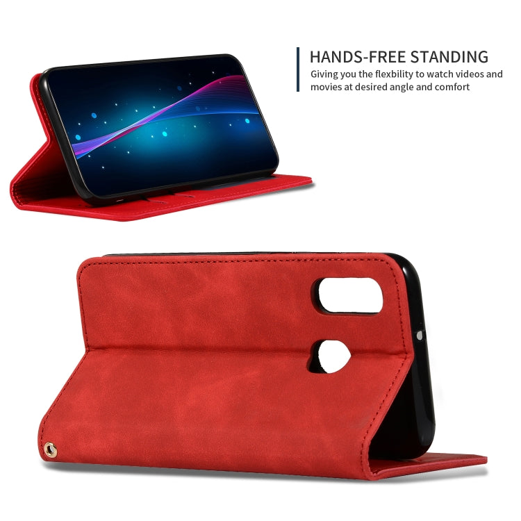 Retro Skin Feel Business Magnetic Horizontal Flip Leather Case for Samsung Galaxy A40