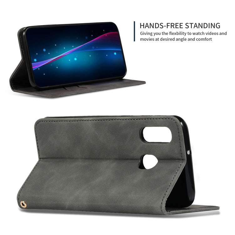 Retro Skin Feel Business Magnetic Horizontal Flip Leather Case for Samsung Galaxy A40