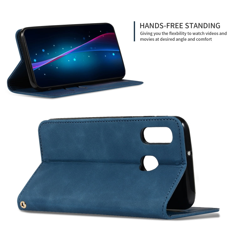 Retro Skin Feel Business Magnetic Horizontal Flip Leather Case for Samsung Galaxy A40