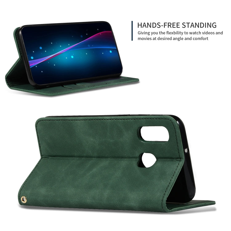 Retro Skin Feel Business Magnetic Horizontal Flip Leather Case for Samsung Galaxy A40