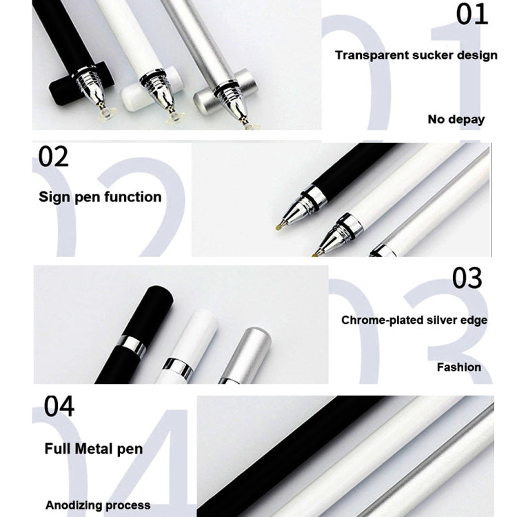 AT-27 2 in 1 Mobile Phone Touch Screen Capacitive Pen Writing Pen with 2 Pen Tip