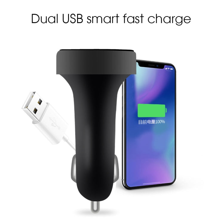 A9 Car FM Transmitter Hands-free Wireless Audio Receiver MP3 Player Dual USB Fast Charger