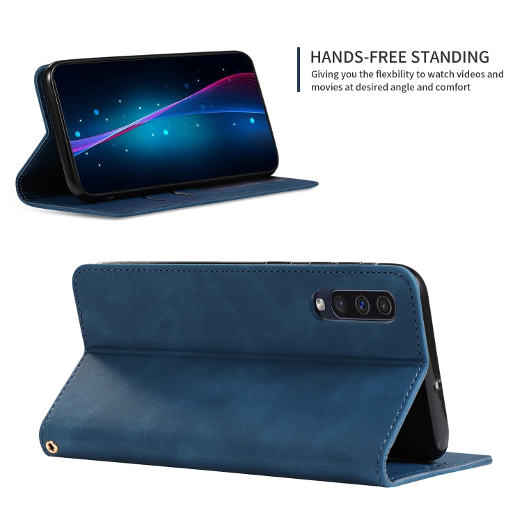 Retro Skin Feel Business Magnetic Horizontal Flip Leather Case for Galaxy A50/A30S/A505/A50S