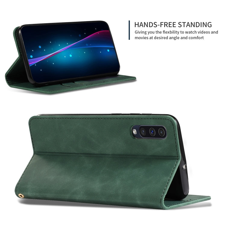Retro Skin Feel Business Magnetic Horizontal Flip Leather Case for Galaxy A50/A30S/A505/A50S