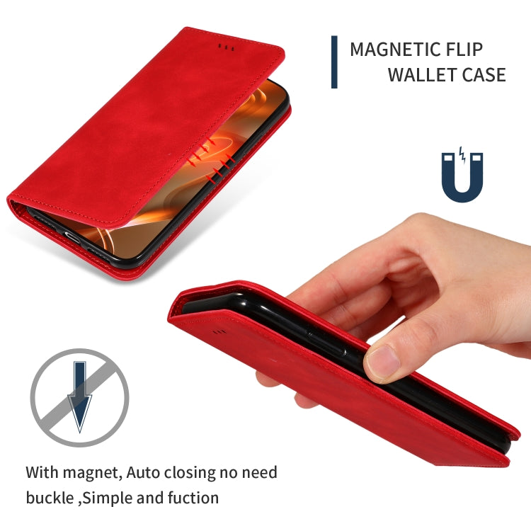 Retro Skin Feel Business Magnetic Horizontal Flip Leather Case for Samsung Galaxy A70