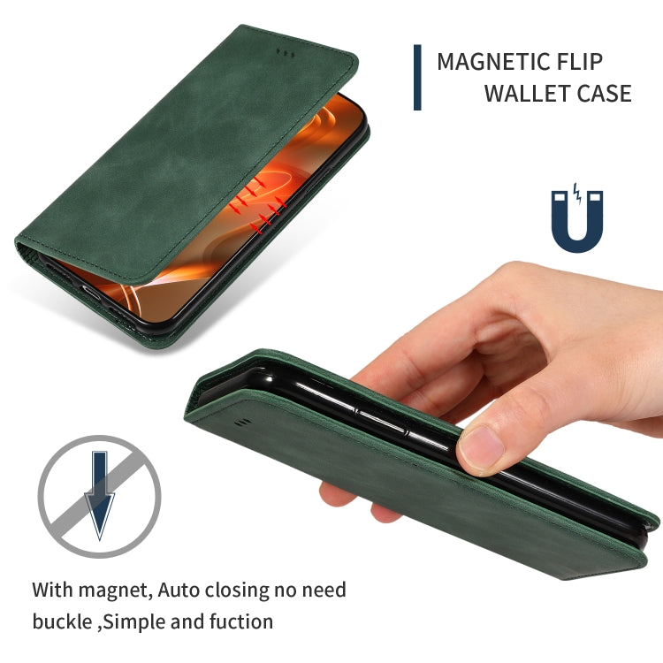Retro Skin Feel Business Magnetic Horizontal Flip Leather Case for Samsung Galaxy A70