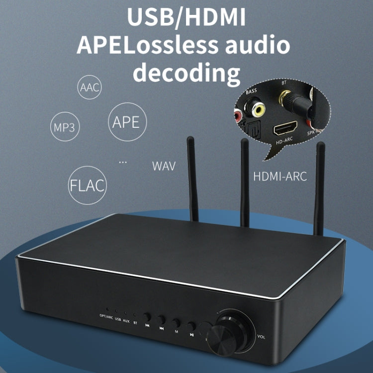 WA90pro Bluetooth U disk Karaoke digital HiFi Power Amplifier Lossless Music Player Support 300W High Power