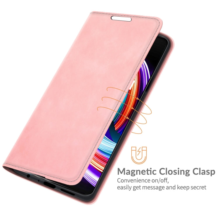 For OPPO Realme Q3 Pro Carnival Retro-skin Business Magnetic Suction Leather Case with Holder & Card Slots & Wallet
