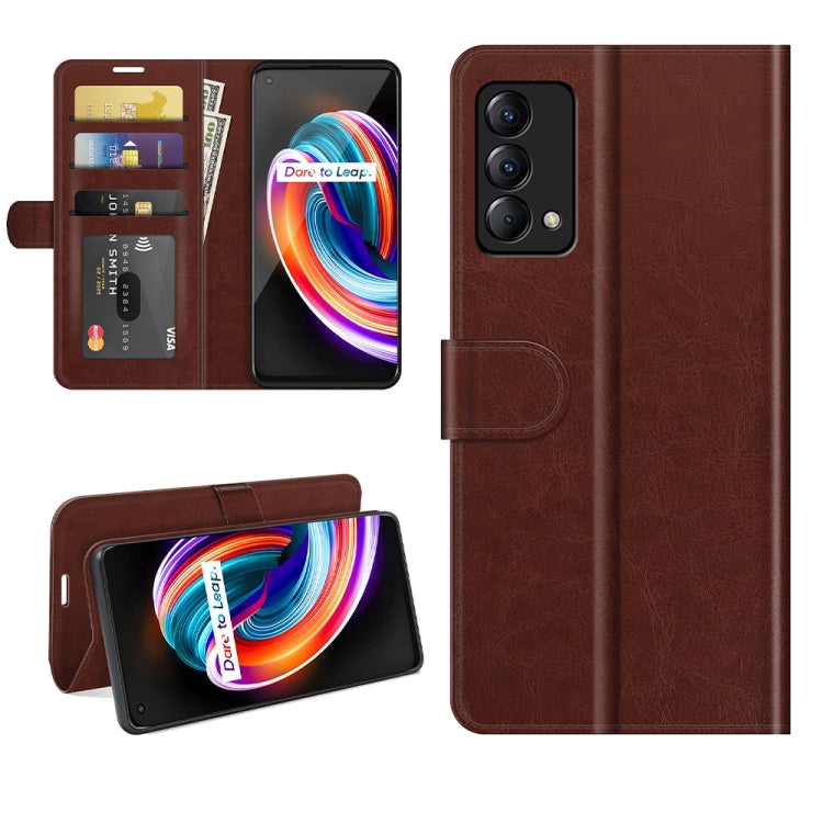 For OPPO Realme Q3 Pro Carnival R64 Texture Single Horizontal Flip Protective Case with Holder & Card Slots & Wallet& Photo Frame