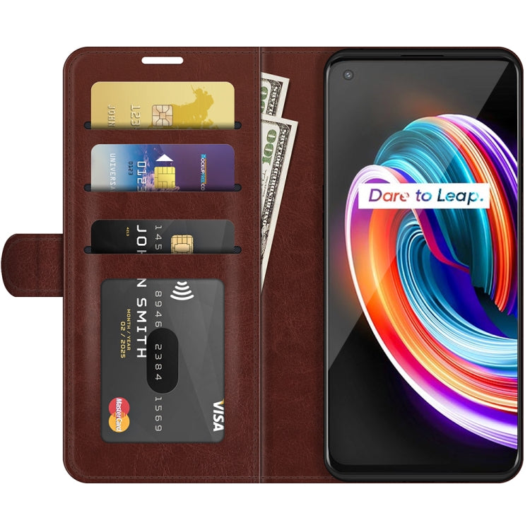 For OPPO Realme Q3 Pro Carnival R64 Texture Single Horizontal Flip Protective Case with Holder & Card Slots & Wallet& Photo Frame