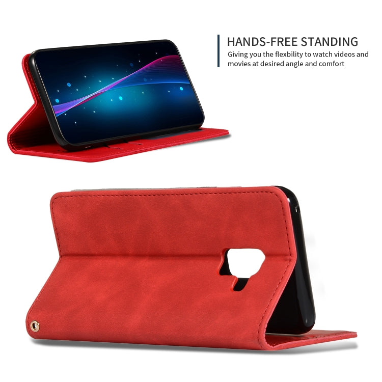 Retro Skin Feel Business Magnetic Horizontal Flip Leather Case for Samsung Galaxy A8 Plus 201