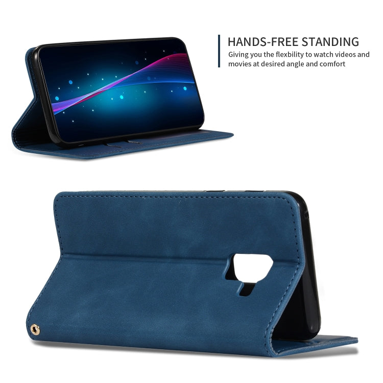 Retro Skin Feel Business Magnetic Horizontal Flip Leather Case for Samsung Galaxy A8 Plus 201