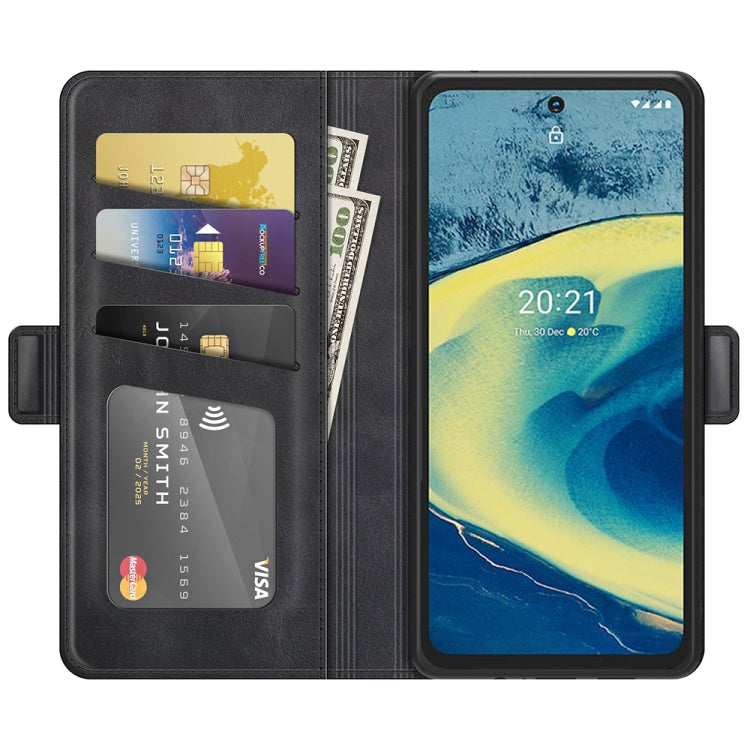 For Nokia XR20 Dual-side Magnetic Buckle Horizontal Flip Leather Case with Holder & Card Slots & Wallet