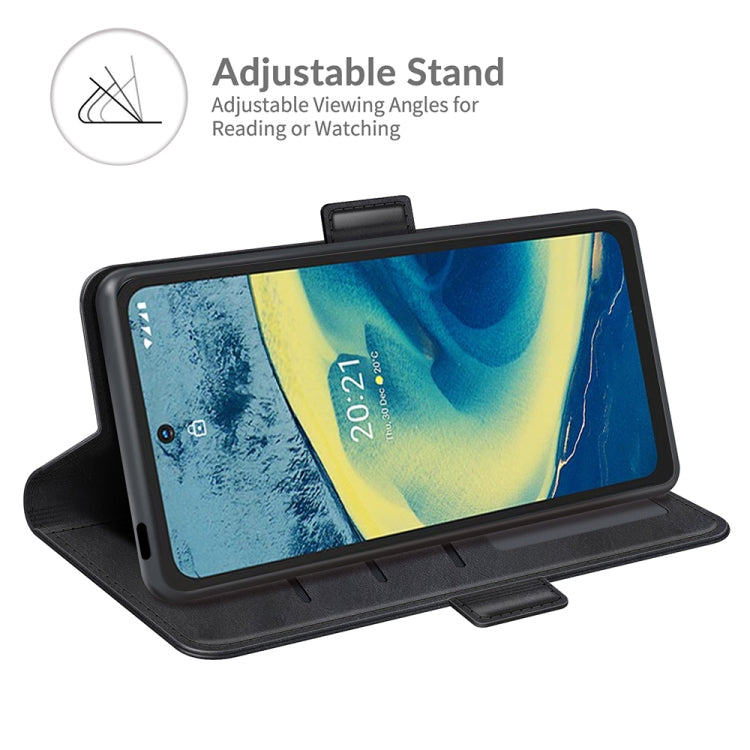 For Nokia XR20 Dual-side Magnetic Buckle Horizontal Flip Leather Case with Holder & Card Slots & Wallet