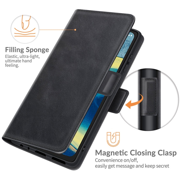 For Nokia XR20 Dual-side Magnetic Buckle Horizontal Flip Leather Case with Holder & Card Slots & Wallet