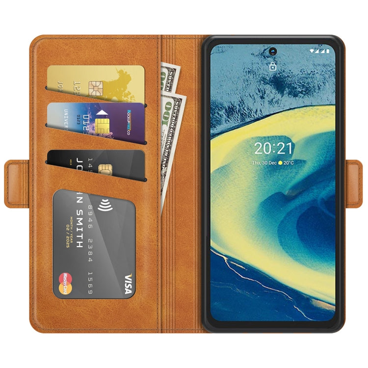 For Nokia XR20 Dual-side Magnetic Buckle Horizontal Flip Leather Case with Holder & Card Slots & Wallet