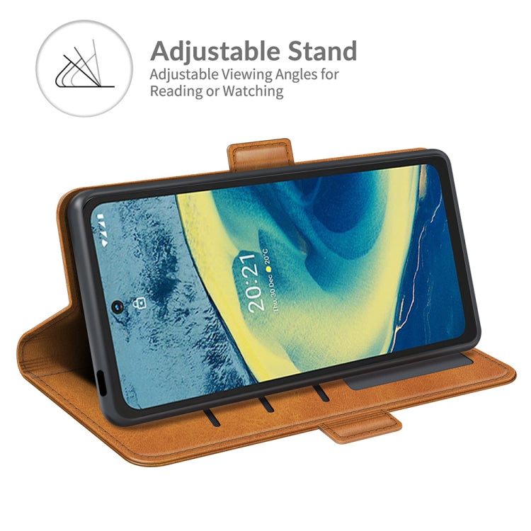 For Nokia XR20 Dual-side Magnetic Buckle Horizontal Flip Leather Case with Holder & Card Slots & Wallet