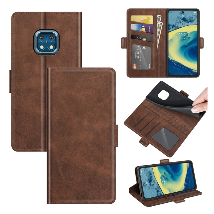 For Nokia XR20 Dual-side Magnetic Buckle Horizontal Flip Leather Case with Holder & Card Slots & Wallet