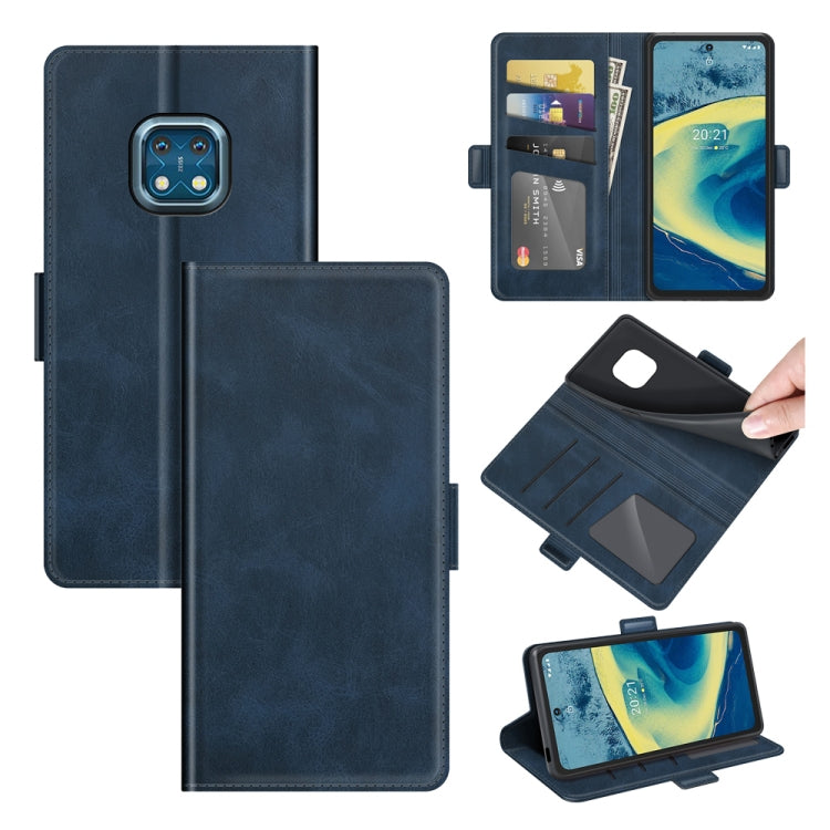 For Nokia XR20 Dual-side Magnetic Buckle Horizontal Flip Leather Case with Holder & Card Slots & Wallet