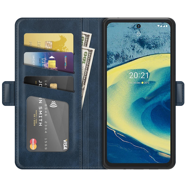 For Nokia XR20 Dual-side Magnetic Buckle Horizontal Flip Leather Case with Holder & Card Slots & Wallet
