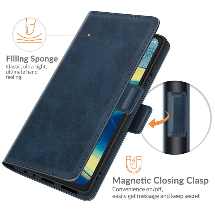 For Nokia XR20 Dual-side Magnetic Buckle Horizontal Flip Leather Case with Holder & Card Slots & Wallet