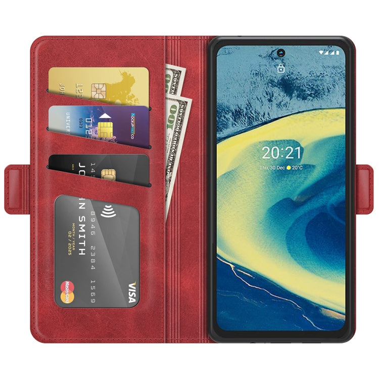 For Nokia XR20 Dual-side Magnetic Buckle Horizontal Flip Leather Case with Holder & Card Slots & Wallet