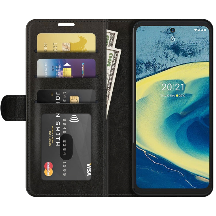 For Nokia XR20 R64 Texture Single Horizontal Flip Protective Case with Holder & Card Slots & Wallet& Photo Frame