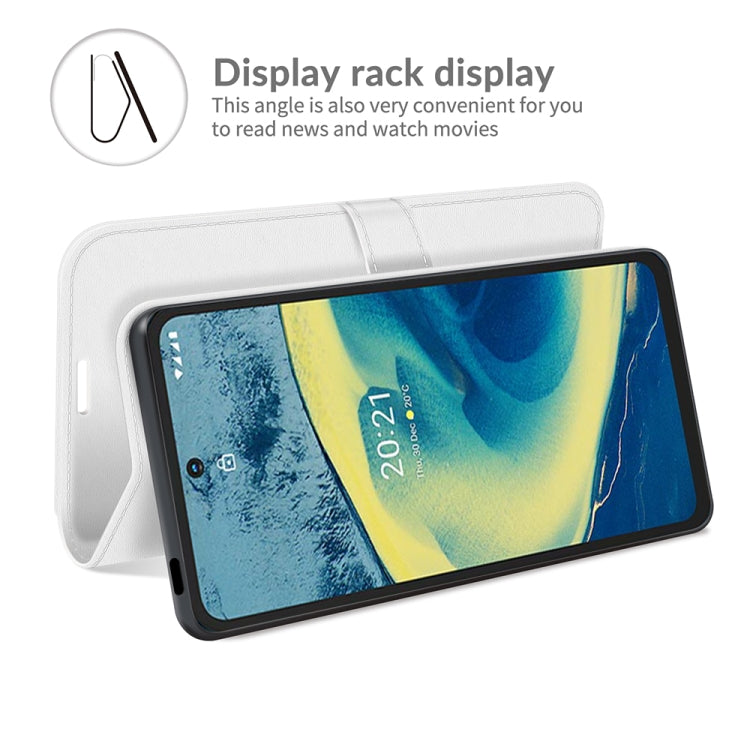 For Nokia XR20 R64 Texture Single Horizontal Flip Protective Case with Holder & Card Slots & Wallet& Photo Frame