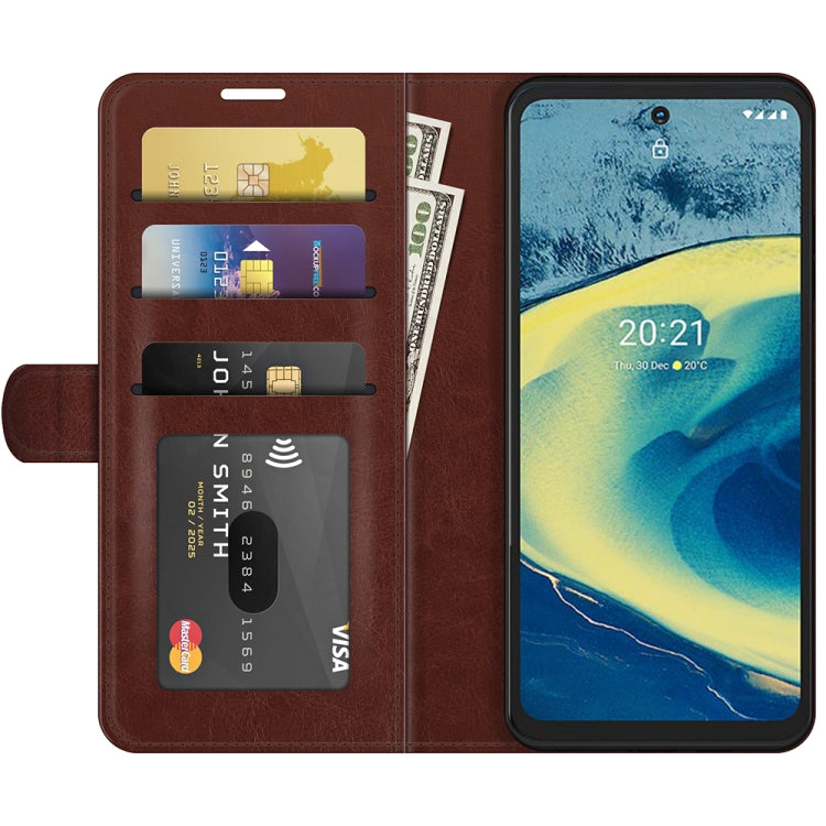 For Nokia XR20 R64 Texture Single Horizontal Flip Protective Case with Holder & Card Slots & Wallet& Photo Frame