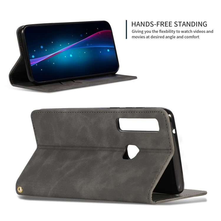 Retro Skin Feel Business Magnetic Horizontal Flip Leather Case for Samsung Galaxy A9 2018