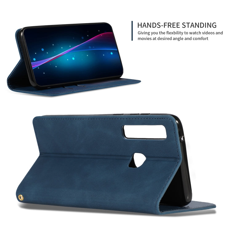 Retro Skin Feel Business Magnetic Horizontal Flip Leather Case for Samsung Galaxy A9 2018