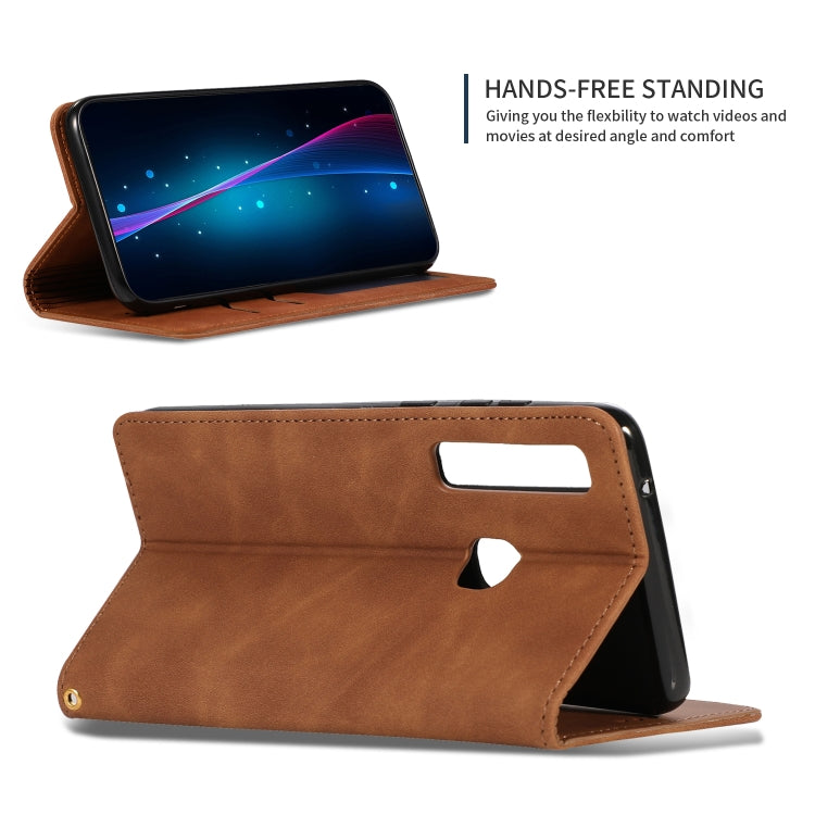 Retro Skin Feel Business Magnetic Horizontal Flip Leather Case for Samsung Galaxy A9 2018