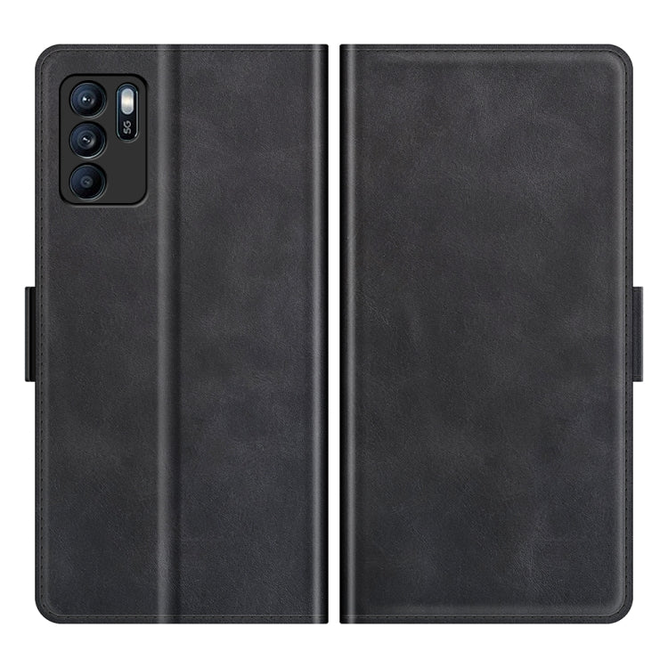 For OPPO Reno6 Z Dual-side Magnetic Buckle Horizontal Flip Leather Case with Holder & Card Slots & Wallet