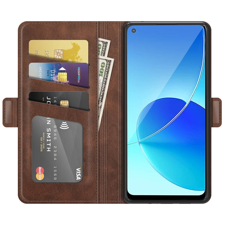 For OPPO Reno6 Z Dual-side Magnetic Buckle Horizontal Flip Leather Case with Holder & Card Slots & Wallet