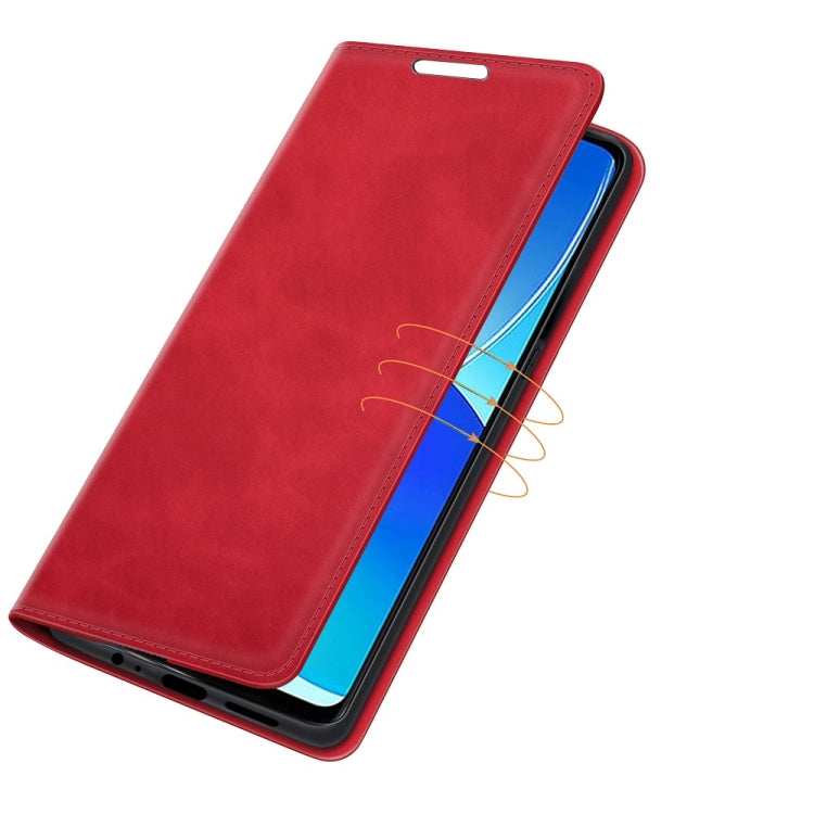 For OPPO Reno6 ZRetro-skin Business Magnetic Suction Leather Case with Holder & Card Slots & Wallet