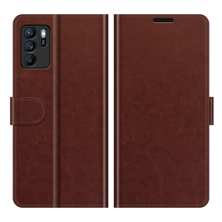 For OPPO Reno6 Z R64 Texture Single Horizontal Flip Protective Case with Holder & Card Slots & Wallet& Photo Frame