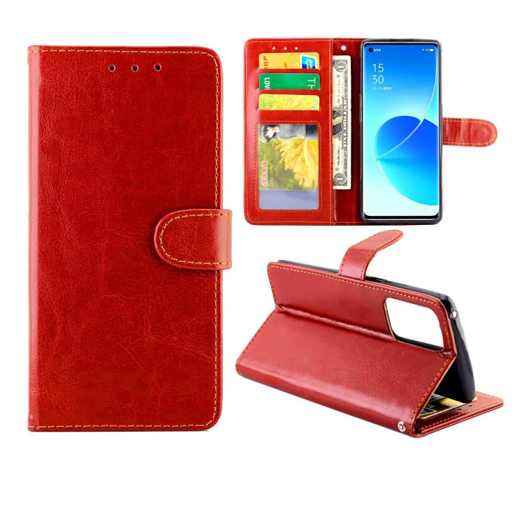 For OPPO Reno6 Pro+(5G) Crazy Horse Texture Leather Horizontal Flip Protective Case with Holder & Card Slots & Wallet & Photo Frame