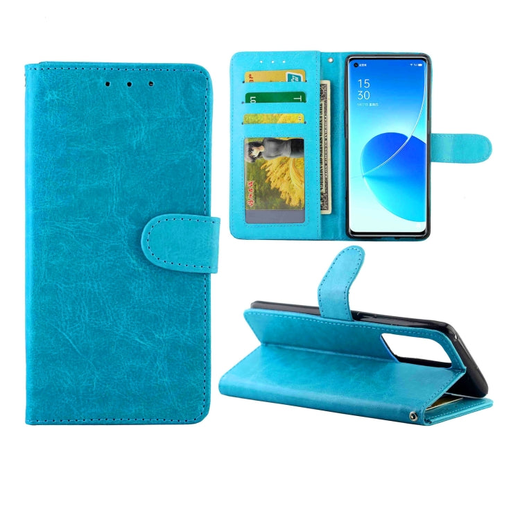 For OPPO Reno6 Pro+(5G) Crazy Horse Texture Leather Horizontal Flip Protective Case with Holder & Card Slots & Wallet & Photo Frame
