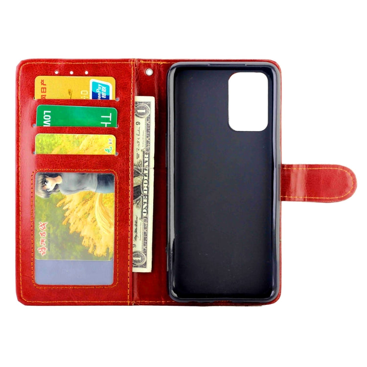 For OPPO F19/A74(4G) Crazy Horse Texture Leather Horizontal Flip Protective Case with Holder & Card Slots & Wallet & Photo Frame