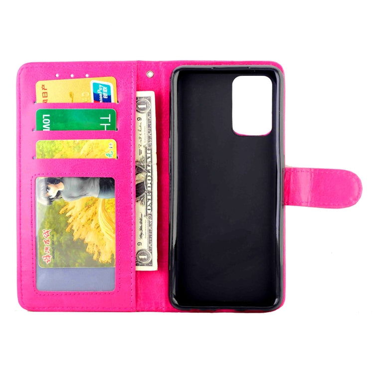 For OPPO F19/A74(4G) Crazy Horse Texture Leather Horizontal Flip Protective Case with Holder & Card Slots & Wallet & Photo Frame