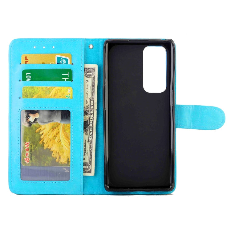 For OPPO Find X3 Neo/Reno5 Pro+ Crazy Horse Texture Leather Horizontal Flip Protective Case with Holder & Card Slots & Wallet & Photo Frame