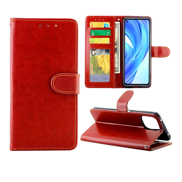 For Xiaomi Mi 11 Lite (4G/5G) Crazy Horse Texture Leather Horizontal Flip Protective Case with Holder & Card Slots & Wallet & Photo Frame