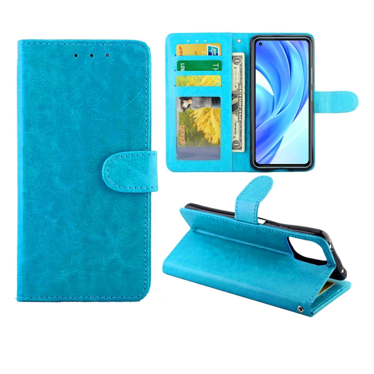 For Xiaomi Mi 11 Lite (4G/5G) Crazy Horse Texture Leather Horizontal Flip Protective Case with Holder & Card Slots & Wallet & Photo Frame