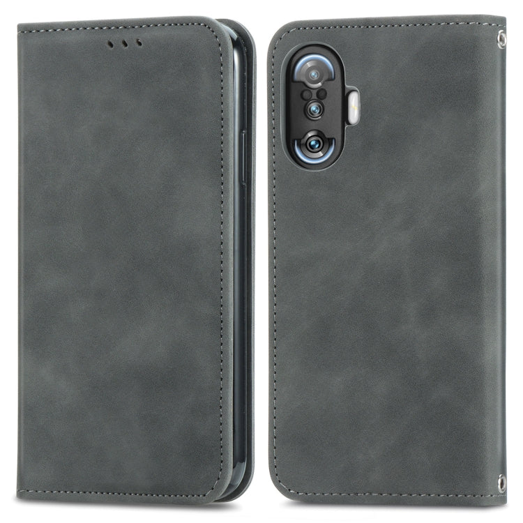 For Xiaomi Redmi K40 Gaming Retro Skin Feel Business Magnetic Horizontal Flip Leather Case with Holder & Card Slots & Wallet & Photo Frame