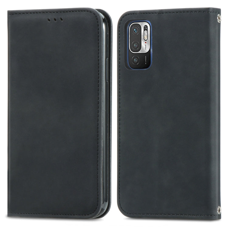 For Xiaomi Redmi Note 10 JE Retro Skin Feel Business Magnetic Horizontal Flip Leather Case with Holder & Card Slots & Wallet & Photo Frame