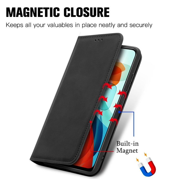 For Xiaomi Redmi Note 10 JE Retro Skin Feel Business Magnetic Horizontal Flip Leather Case with Holder & Card Slots & Wallet & Photo Frame