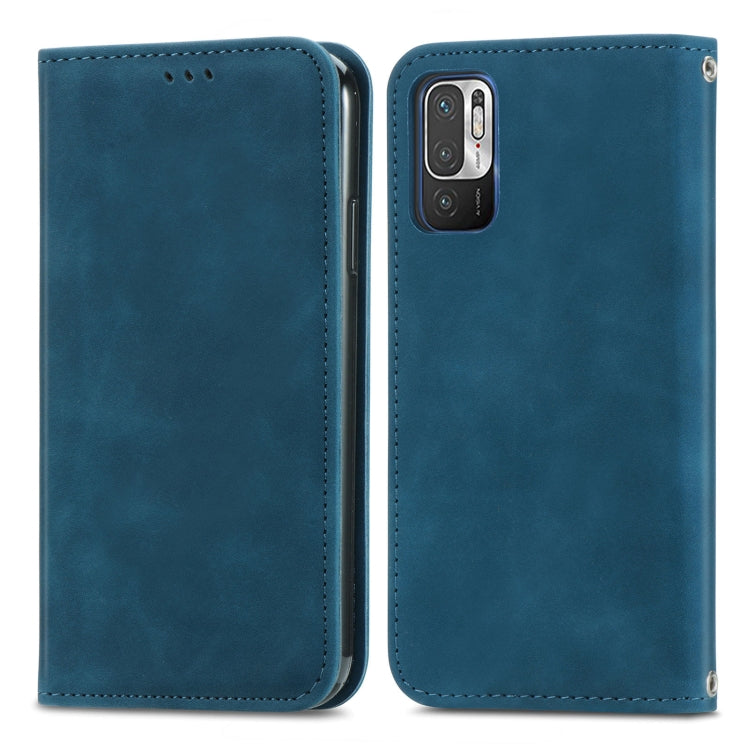 For Xiaomi Redmi Note 10 JE Retro Skin Feel Business Magnetic Horizontal Flip Leather Case with Holder & Card Slots & Wallet & Photo Frame