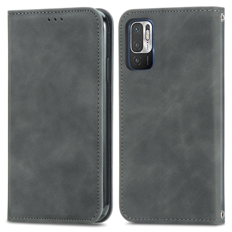 For Xiaomi Redmi Note 10 JE Retro Skin Feel Business Magnetic Horizontal Flip Leather Case with Holder & Card Slots & Wallet & Photo Frame