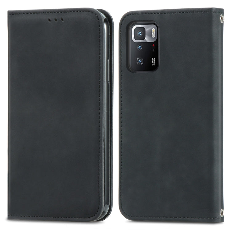 For Xiaomi Redmi Note 10 Pro 5G Retro Skin Feel Business Magnetic Horizontal Flip Leather Case with Holder & Card Slots & Wallet & Photo Frame